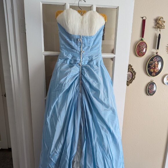 Mike Benet Formals vintage blue cupcake formal prom gown - Picture 1 of 8